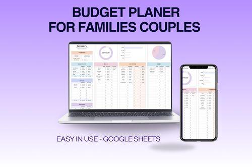 Household Budget for Families & Couples Excel Sheet Template