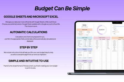 Household Budget for Families & Couples Excel Sheet Template